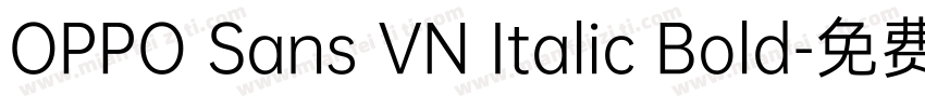 OPPO Sans VN Italic Bold字体转换